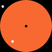 Image showing how a point can fit the bounding box, but still be outside the radius